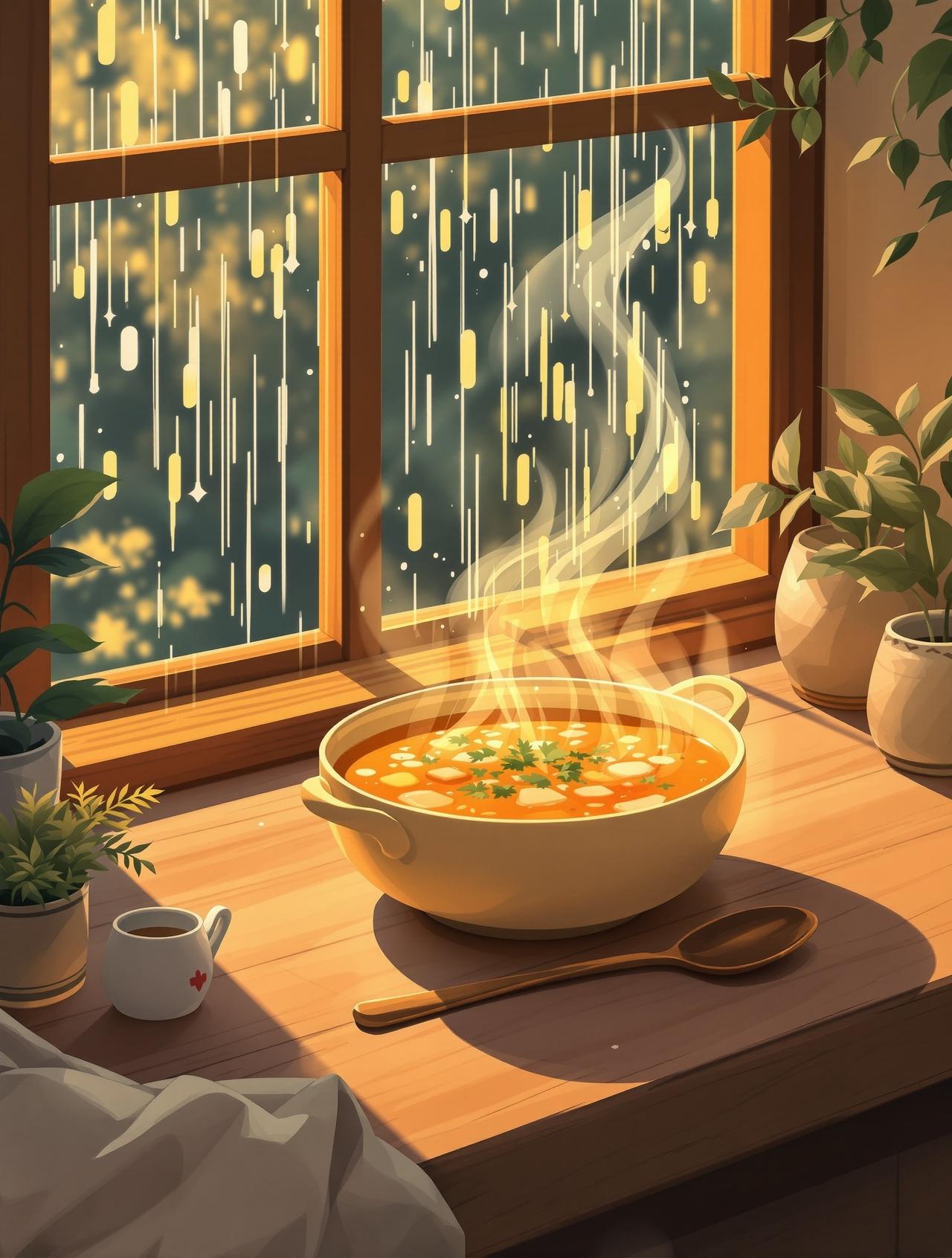 短剧在线观看完整版免费 - 雨天一碗汤 - 深夜疗愈治愈动漫短剧
